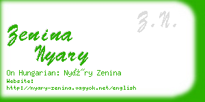 zenina nyary business card